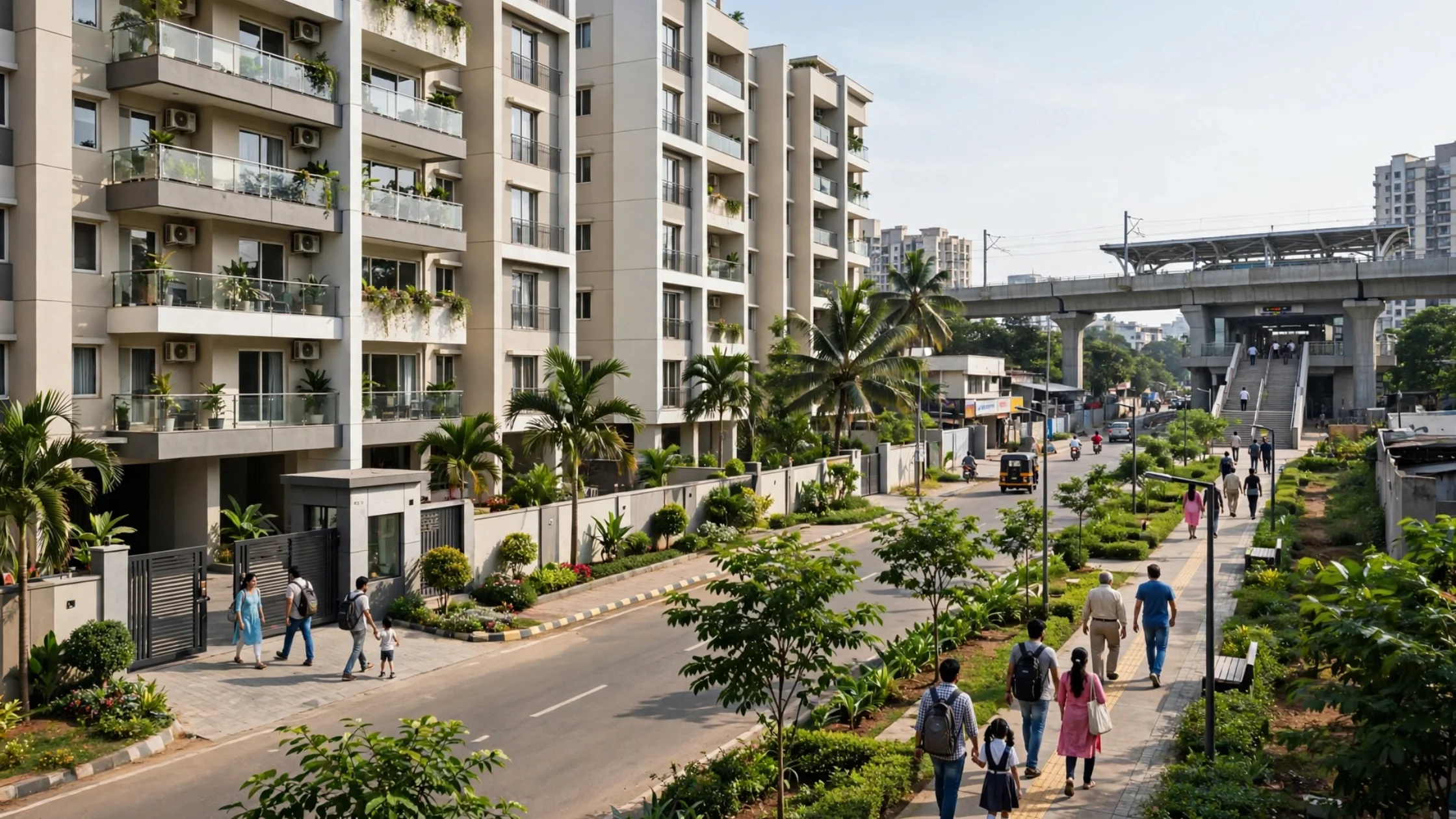Apartment near metro station walkable distance Bangalore property investment