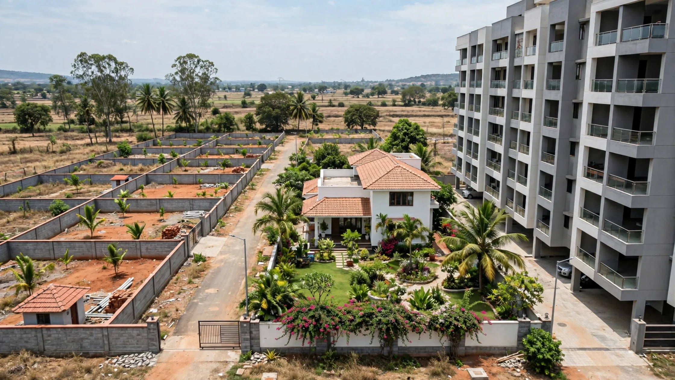 Devanahalli plots villas vs apartments rental reality weak yield