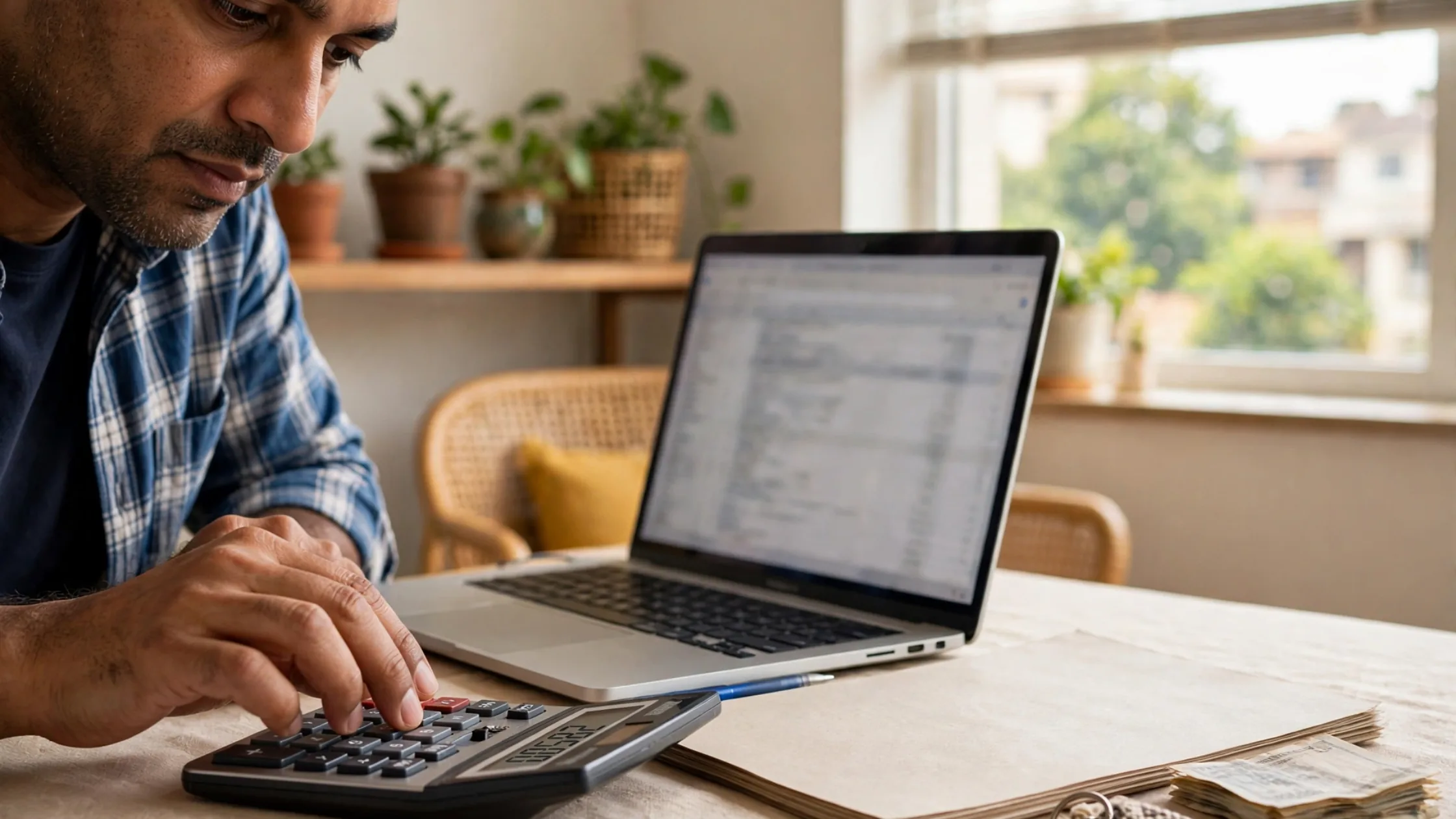 Investor calculating net rental yield in Bangalore flat